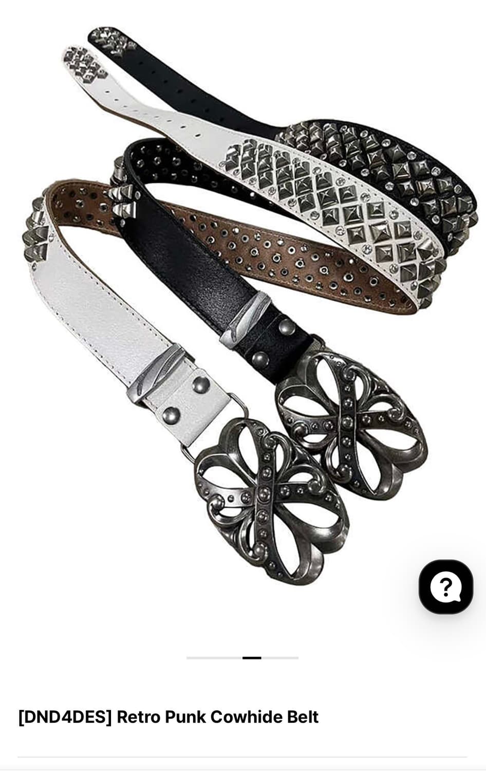 Retro punk cowhide Belt 상품이미지2