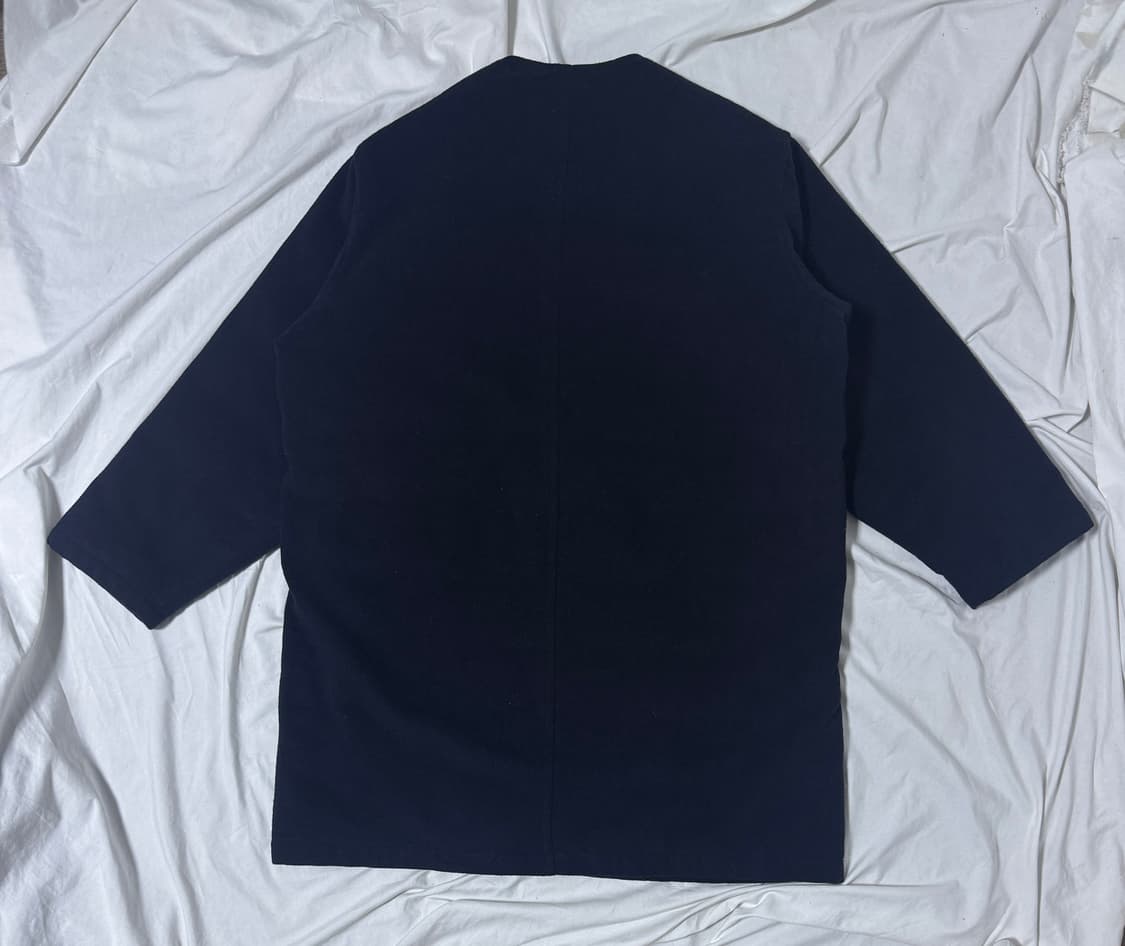 단톤 논 칼라 패딩 코트 상품이미지2