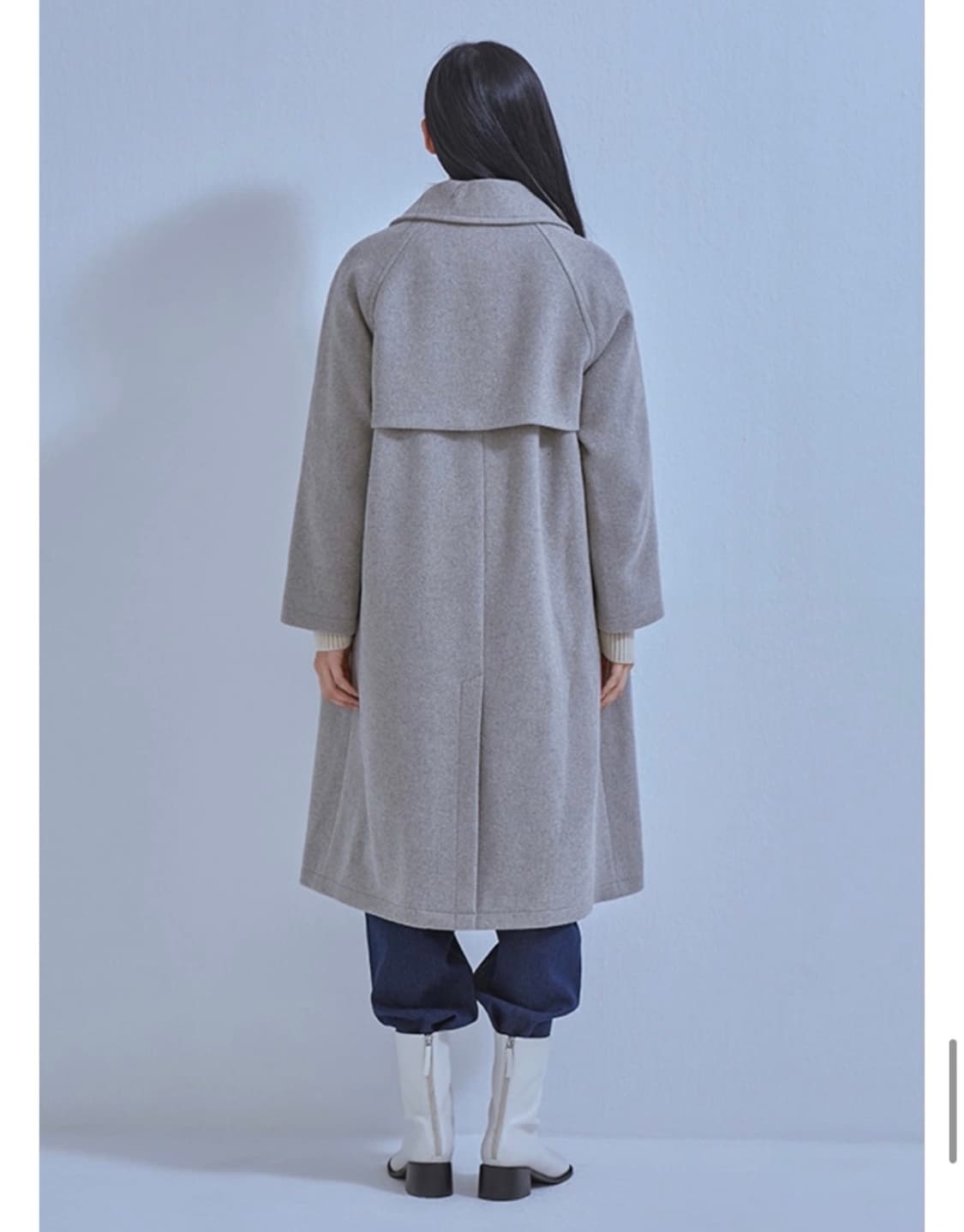 미쏘)오버핏 싱글 코트 그레이색상 S사이즈 상품이미지7