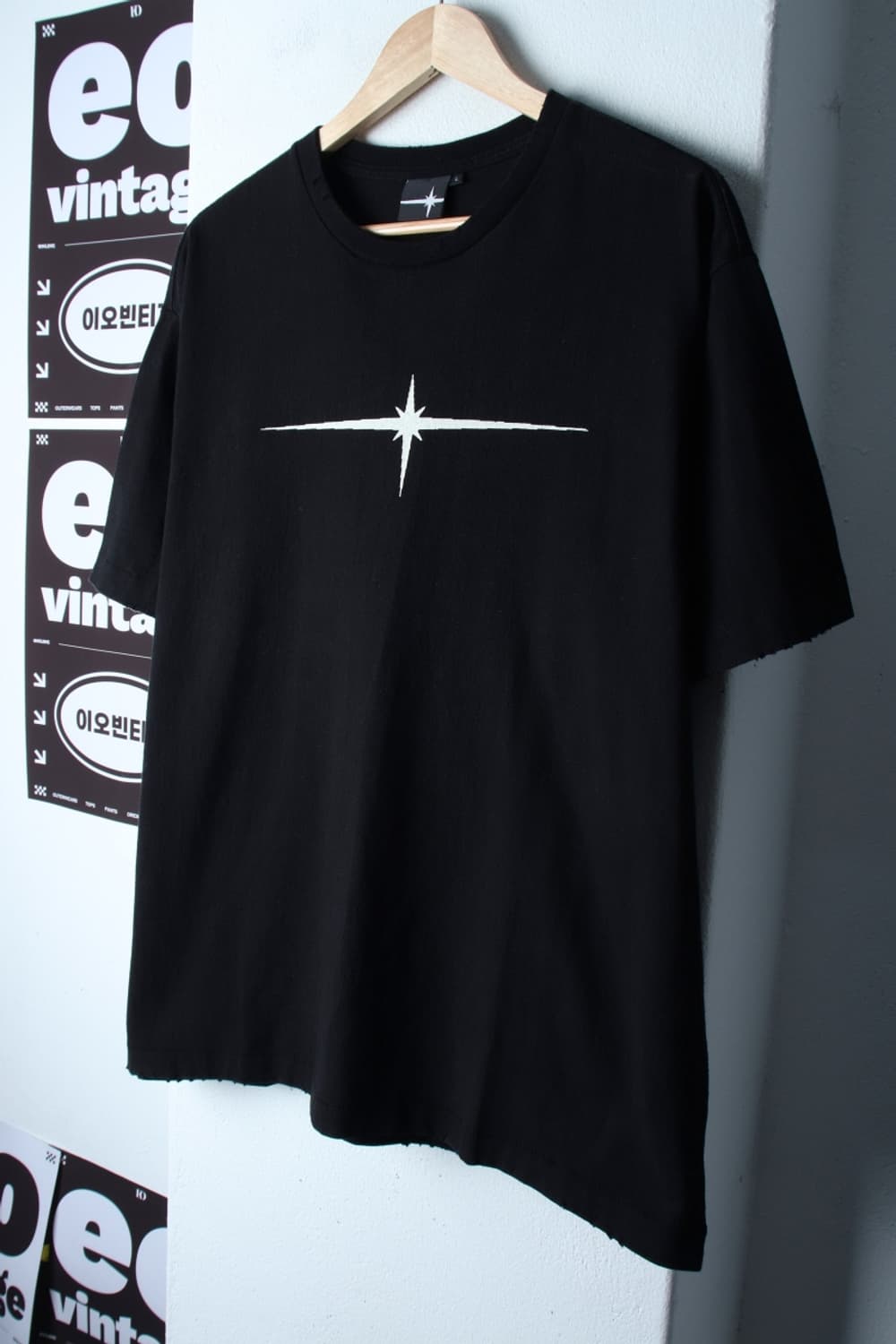 (L-XL) 틸던 반팔 티셔츠 인비테이션 그런지 블랙 스트릿-H33565 상품이미지1