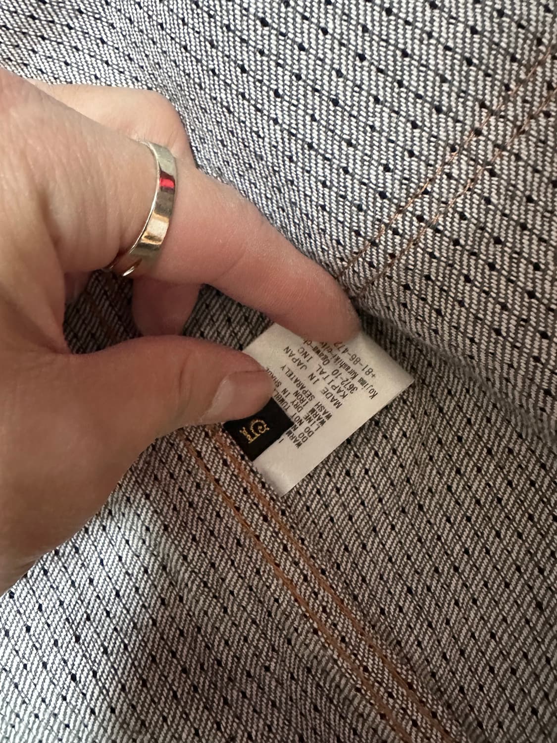 캐피탈 센츄리 데님 자켓 N7S 차콜 5사이즈 소킹 상품이미지5