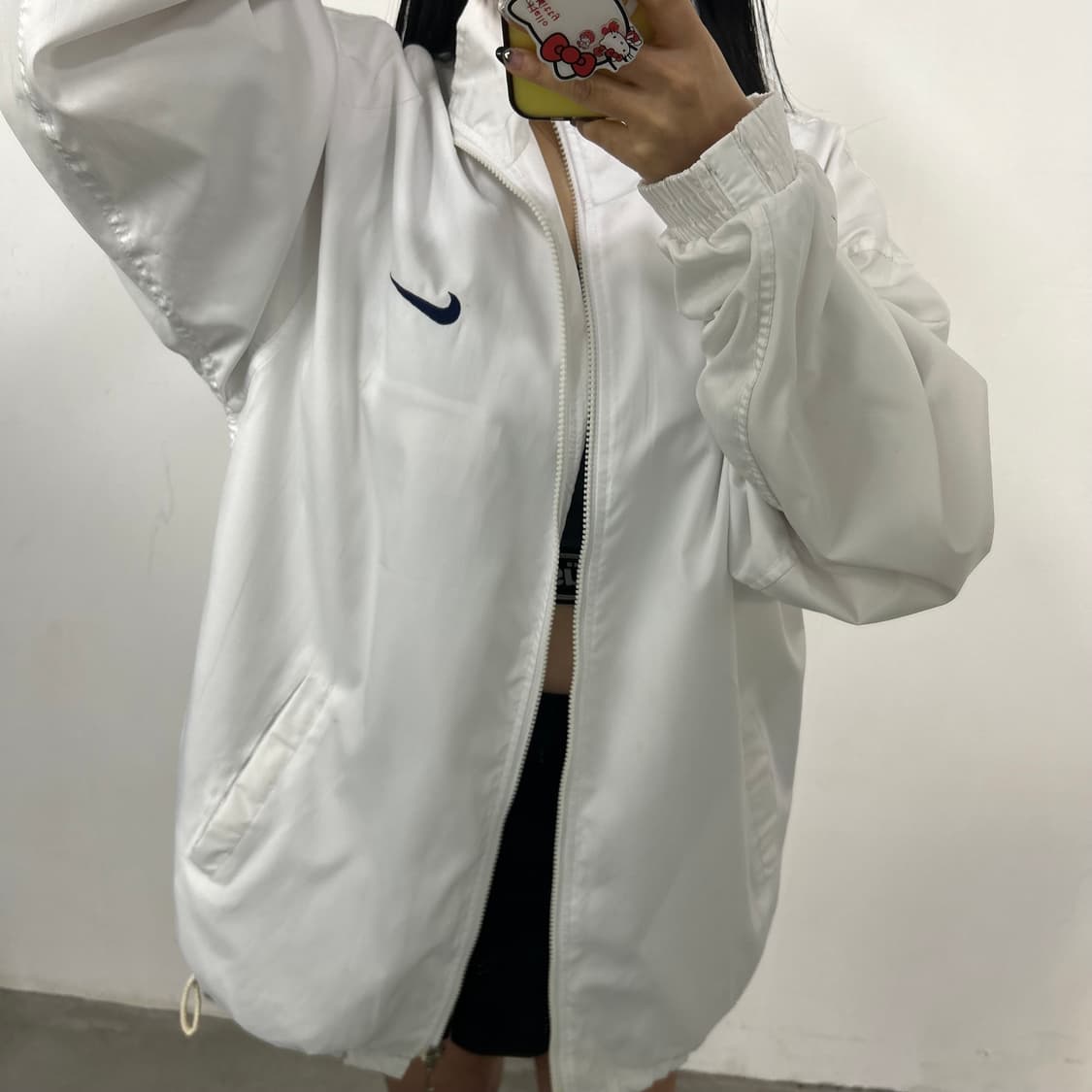 나이키 빅로고 화이트 바람막이[1620] 상품이미지2