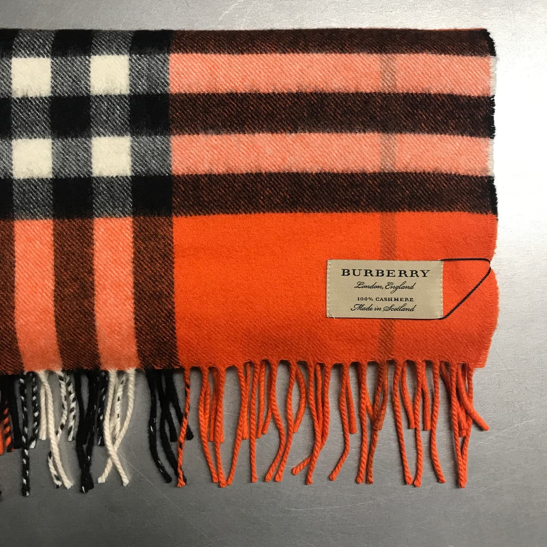 버버리 정품 캐시미어 머플러 오렌지 상품이미지3