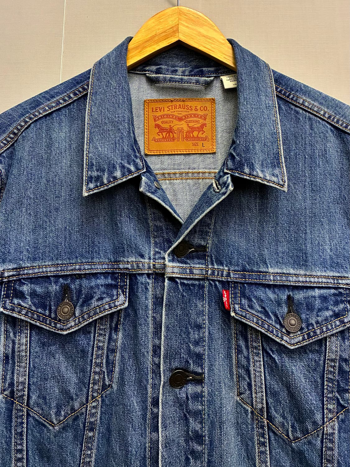 (L)리바이스 3세대 72334 중청 데님 트러커자켓 데님자켓 청자켓 상품이미지3