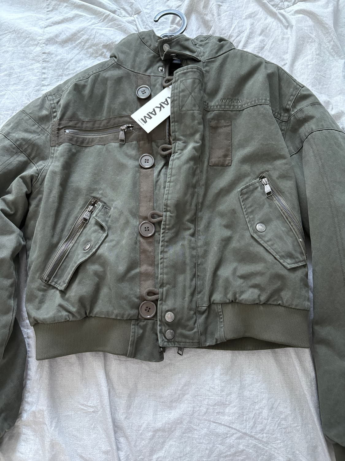 아캄 ma-1자켓 카키컬러 1사이즈 판매 상품이미지1