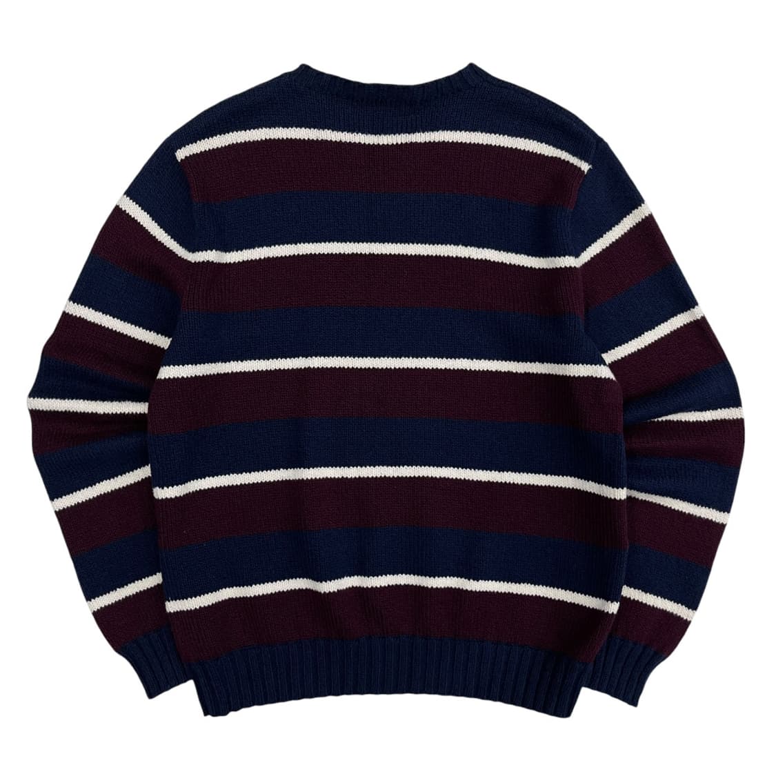 폴로 랄프로렌 네이비포니 버건디 단가라 네이비 니트 L 상품이미지3