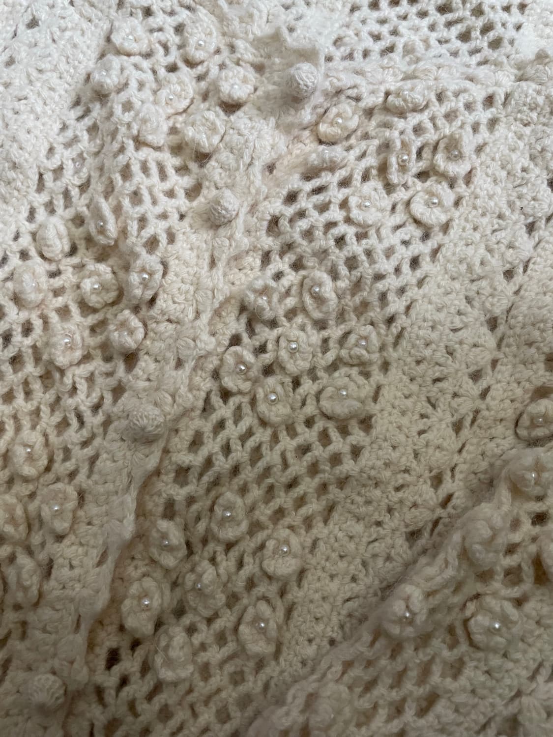 플라워 입체 디테일 빈티지 크로쉐 니트 가디건 상품이미지5