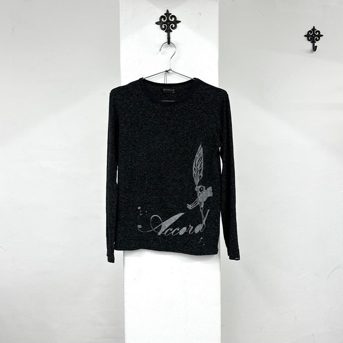 charcoal feather printing sleeve  상품이미지2