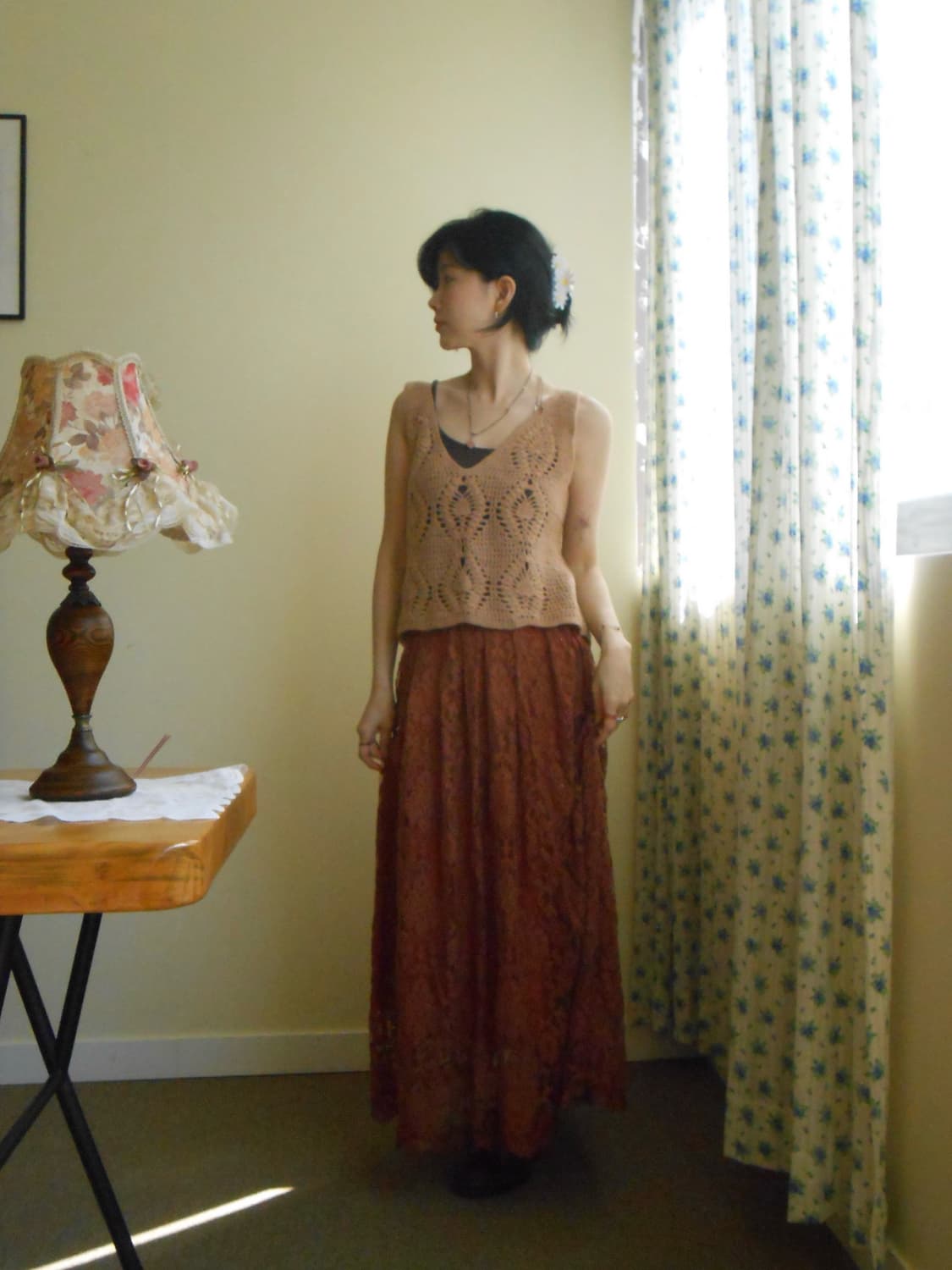 살구빛 노을 니트 베스트 상품이미지3