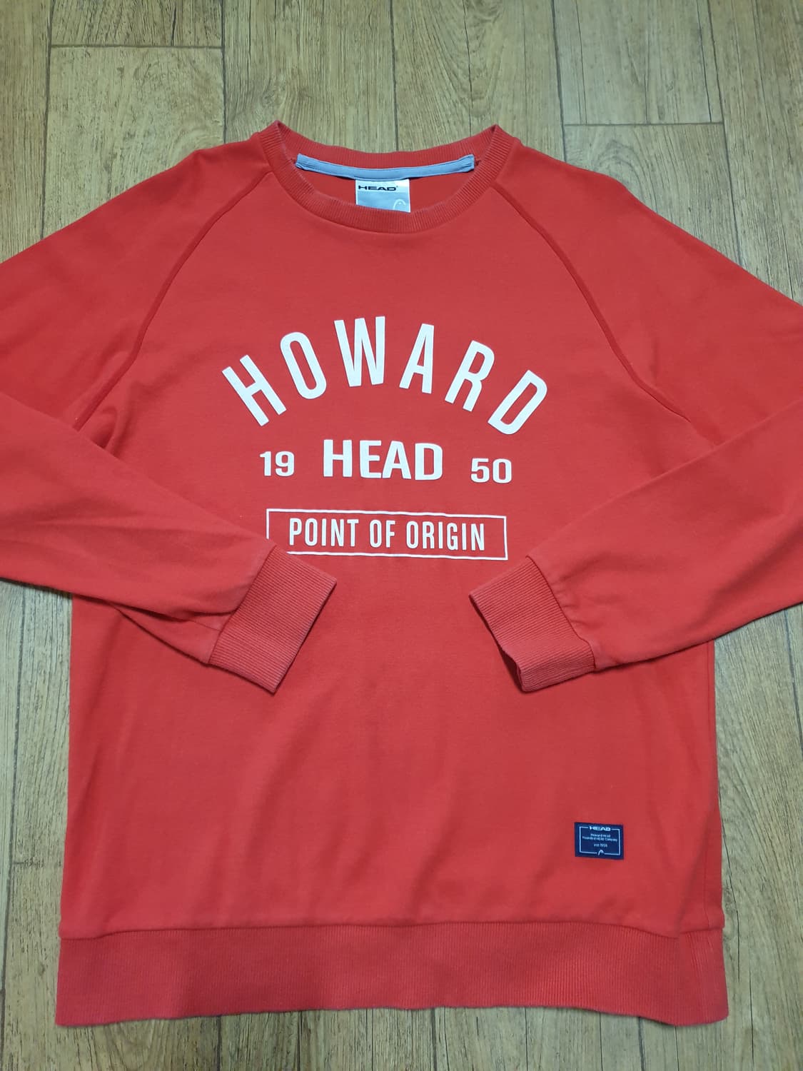 1215 헤드 긴팔 라운드티 100 사이즈입니다 상품이미지2