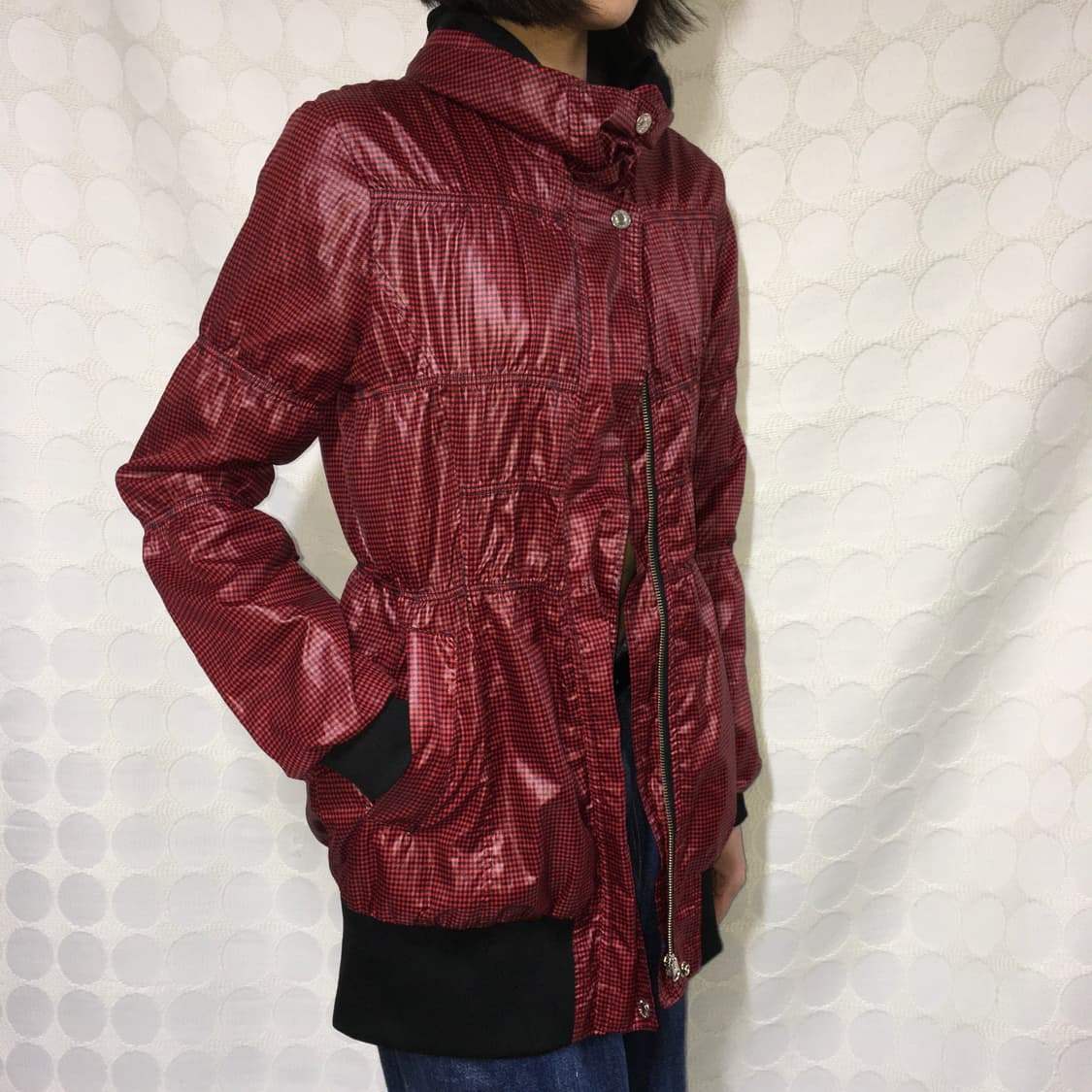 vintage 레드 하운드투스 체크 바람막이 상품이미지1