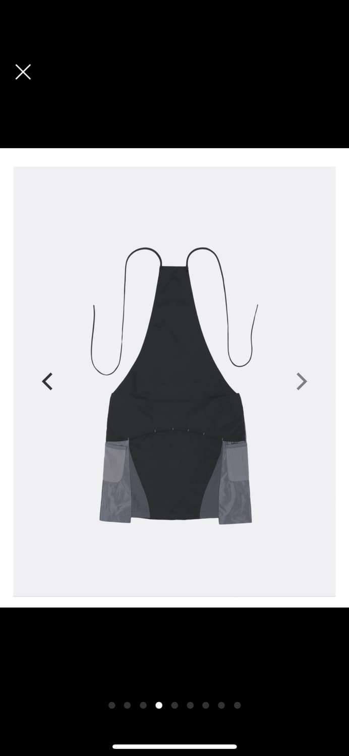 오호스 ojos 매쉬 오버롤 스커트 블랙S 상품이미지4