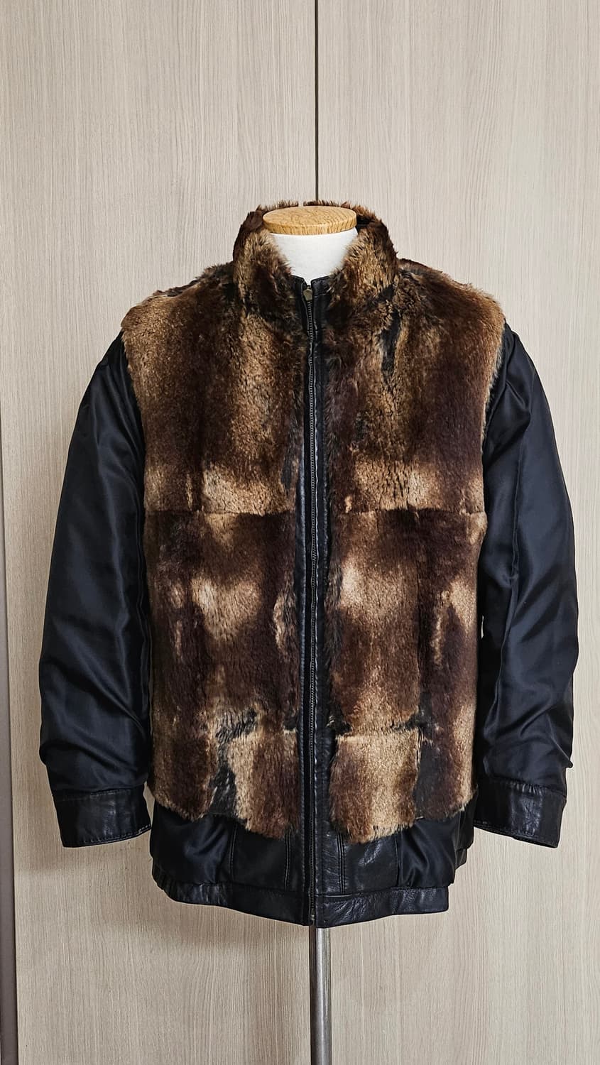 (정가100만원대)로가디스 블랙라벨 토끼털 블랙 양가죽자켓 95~100 상품이미지7