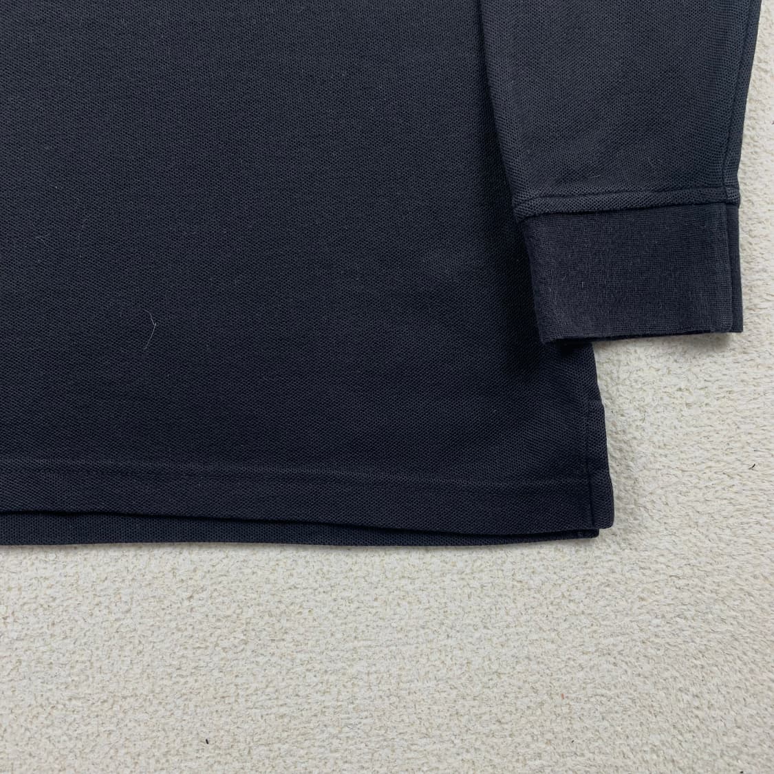 입생로랑 일판 YSL 자수로고 코튼 카라 티셔츠 블랙 상품이미지6