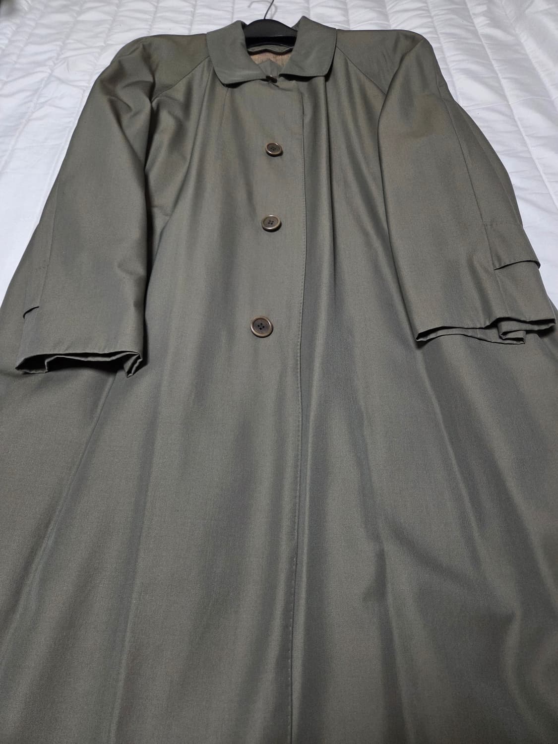 [57]지방시 울실크 싱글트렌치코트 울내피포함 올리브그린 약105 상품이미지2