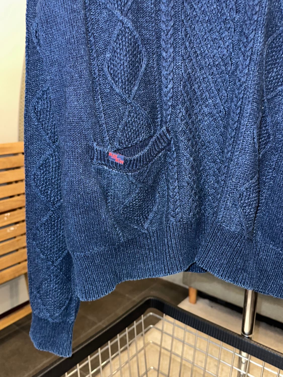 Blue Blue Japan indigo cable pocket knit 상품이미지7
