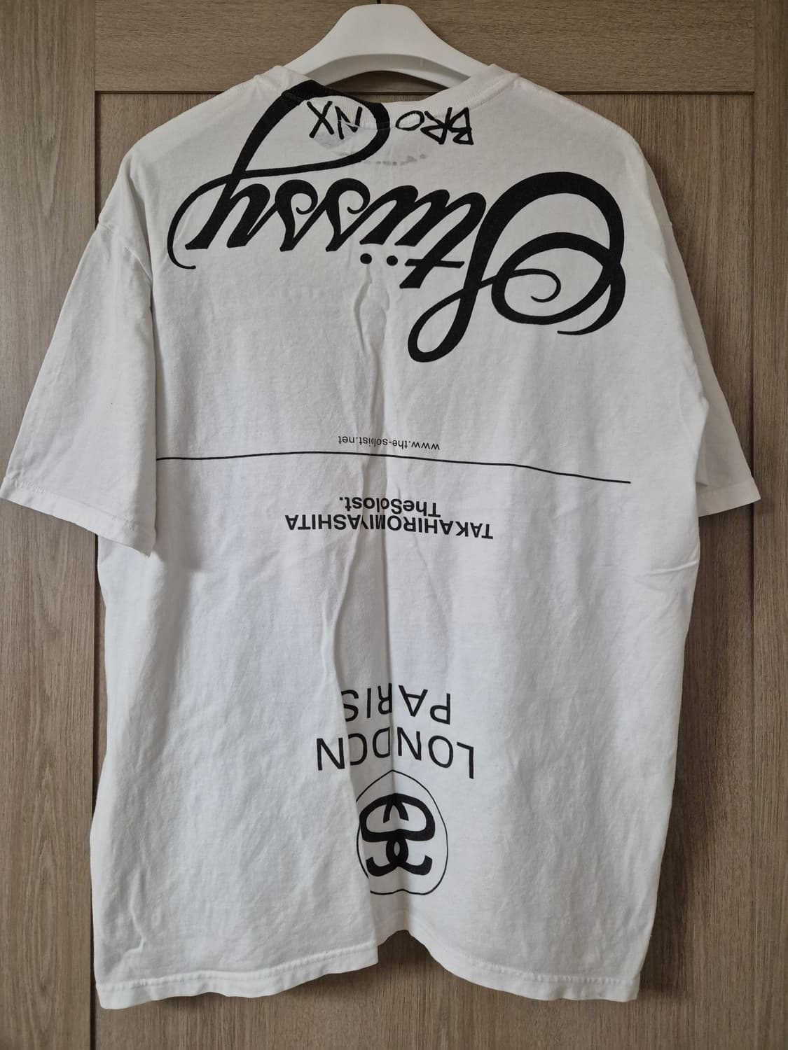 [L] 스투시 솔로이스트 월드투어 40주년 반팔 티셔츠 화이트 상품이미지3