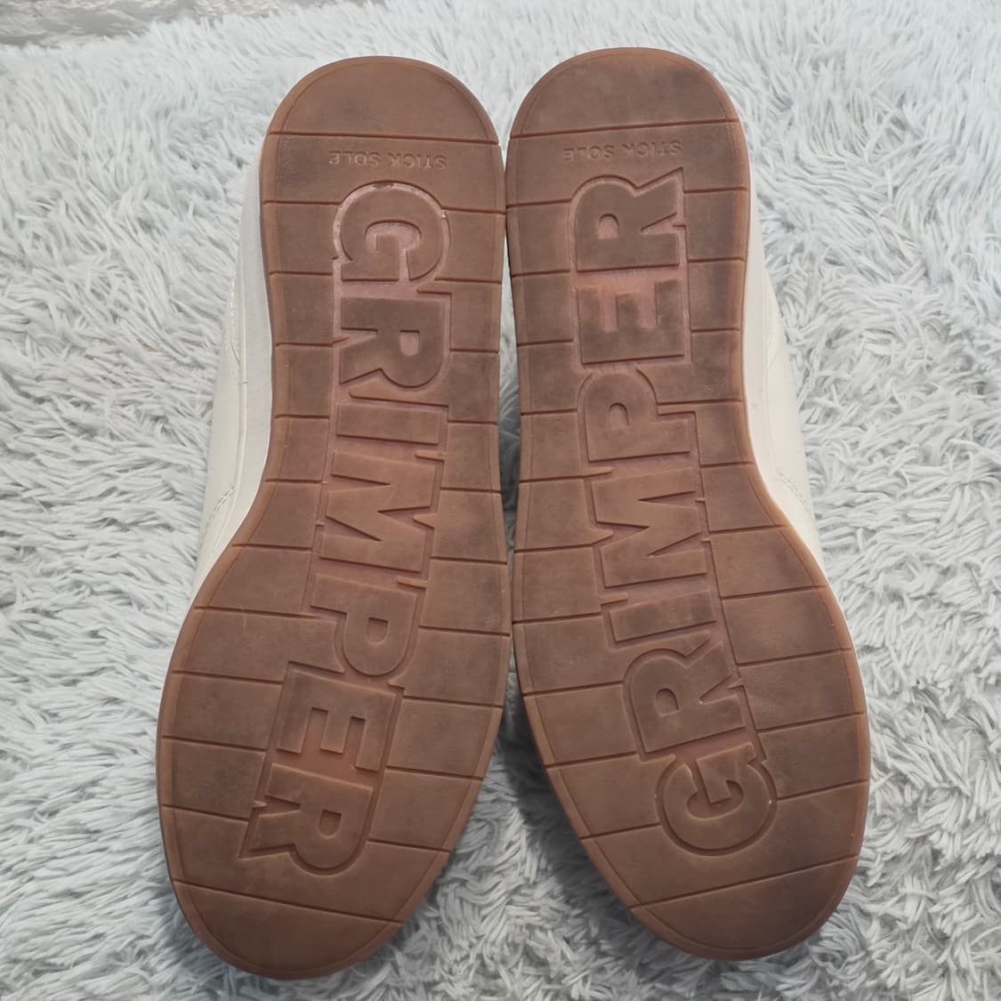 6q-22:그림퍼 플랫폼 스니커즈 아이보리 (250cm)-거의새거 상품이미지9