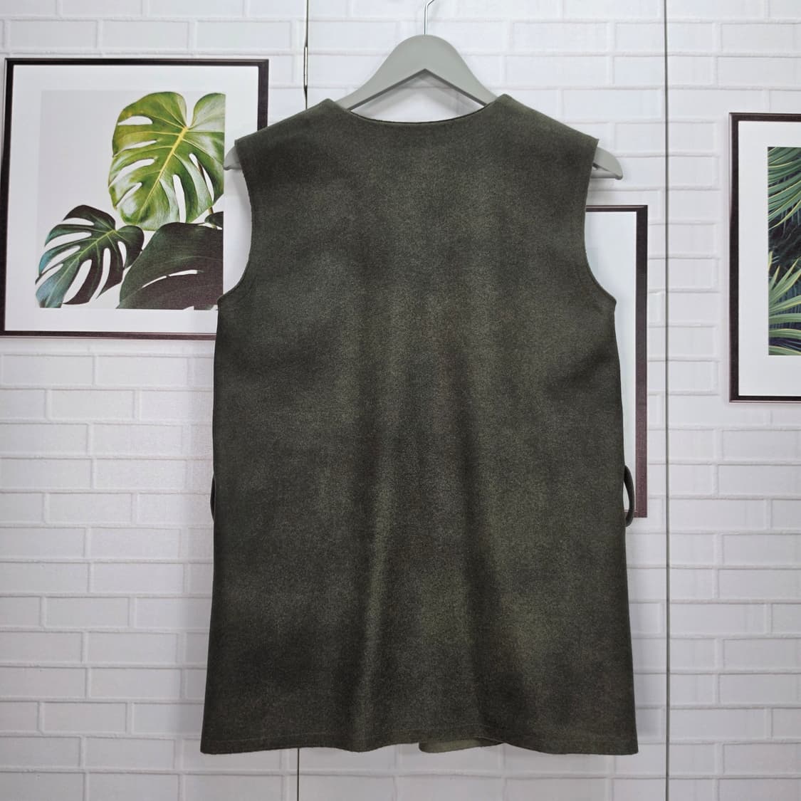 HACHE 하쉬 벨티드 포켓 울 조끼 베스트 40사이즈 상품이미지6