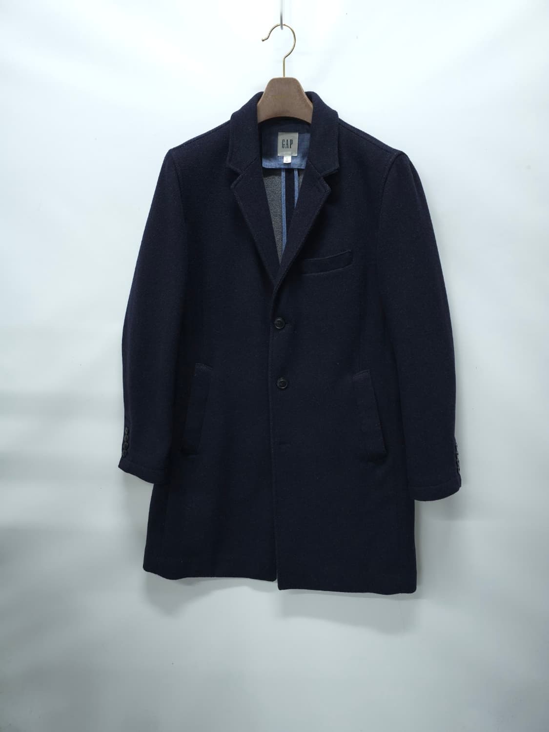 GAP(갭) 남성 네이비 보카시 싱글 울코트 상품이미지1