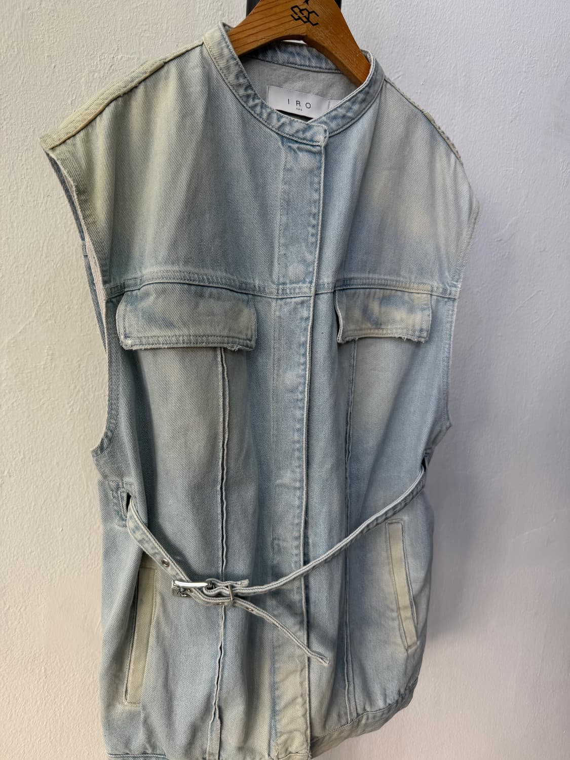 정품) IRO 이로 한섬 루즈핏 데님 조끼 34 상품이미지2