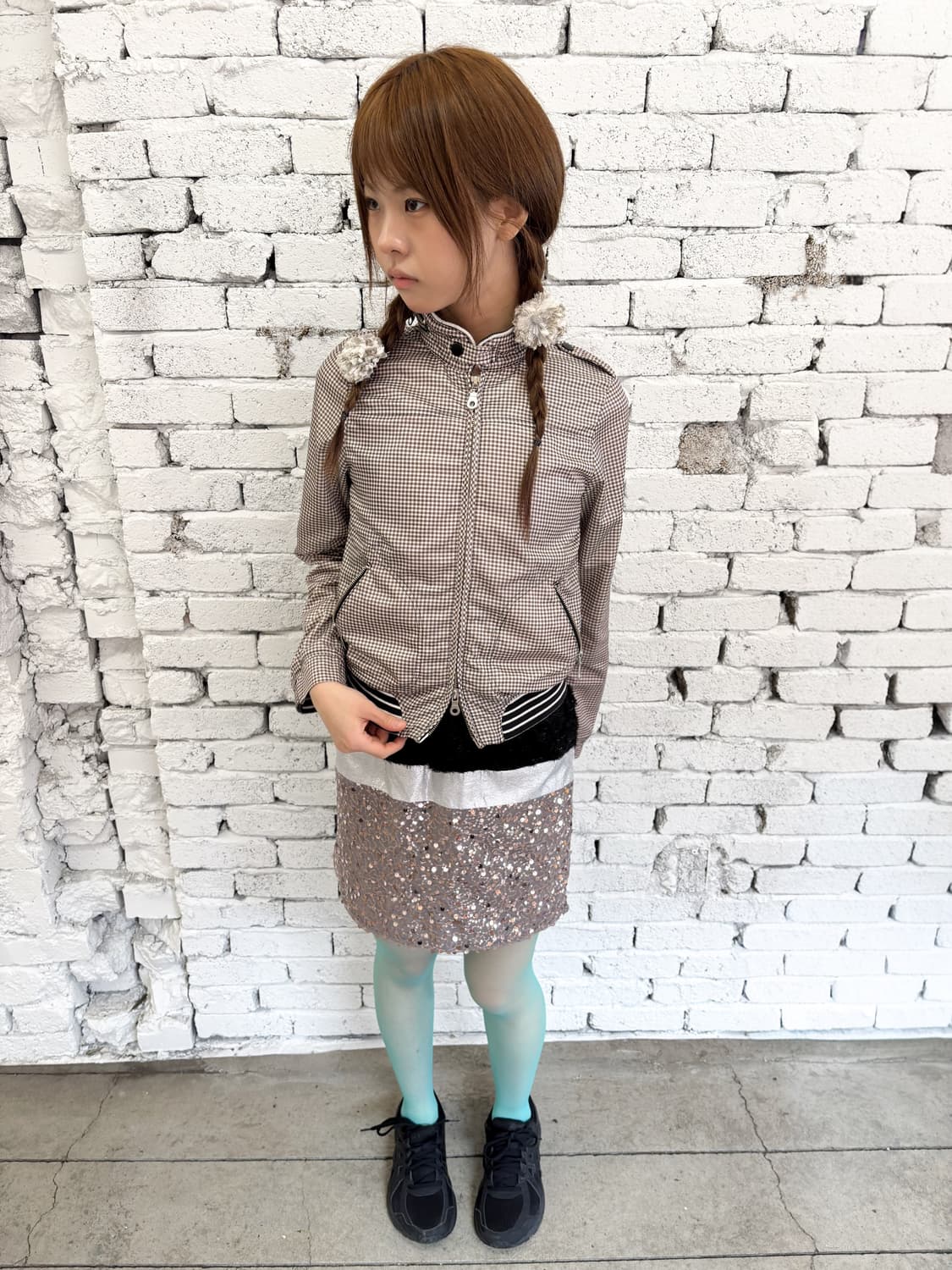 빈티지 체크 투웨이 집업 자켓 상품이미지2