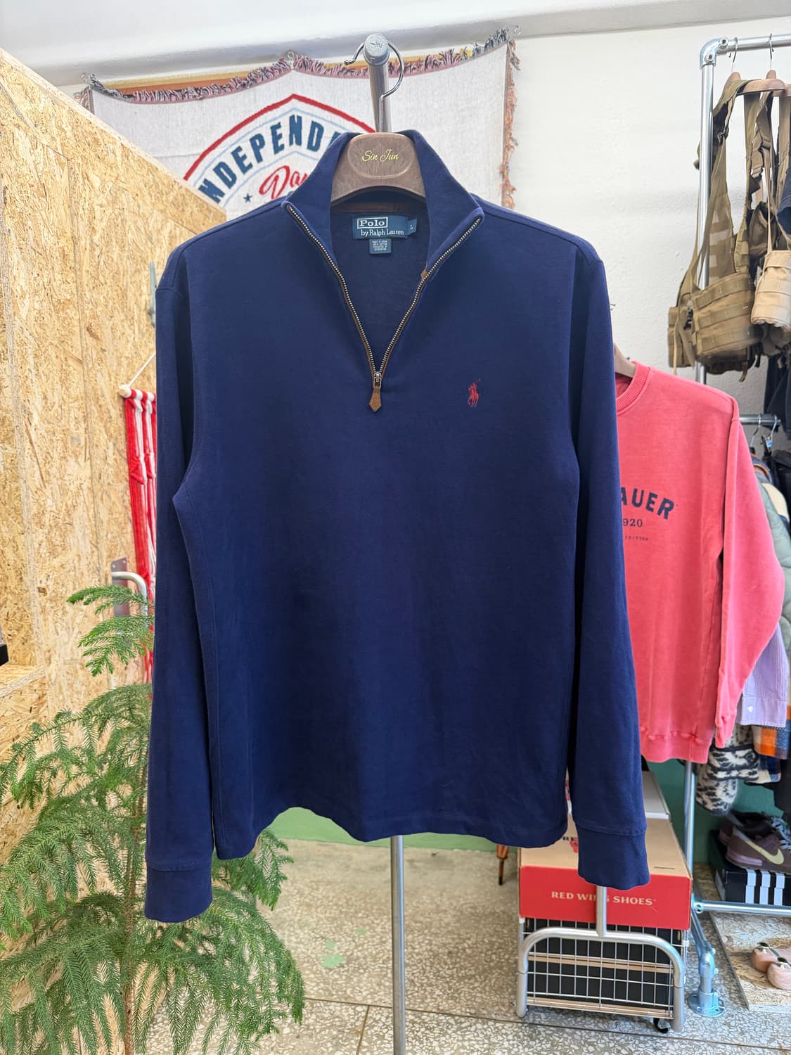 폴로 랄프로렌 네이비 하프짚업 상품이미지1