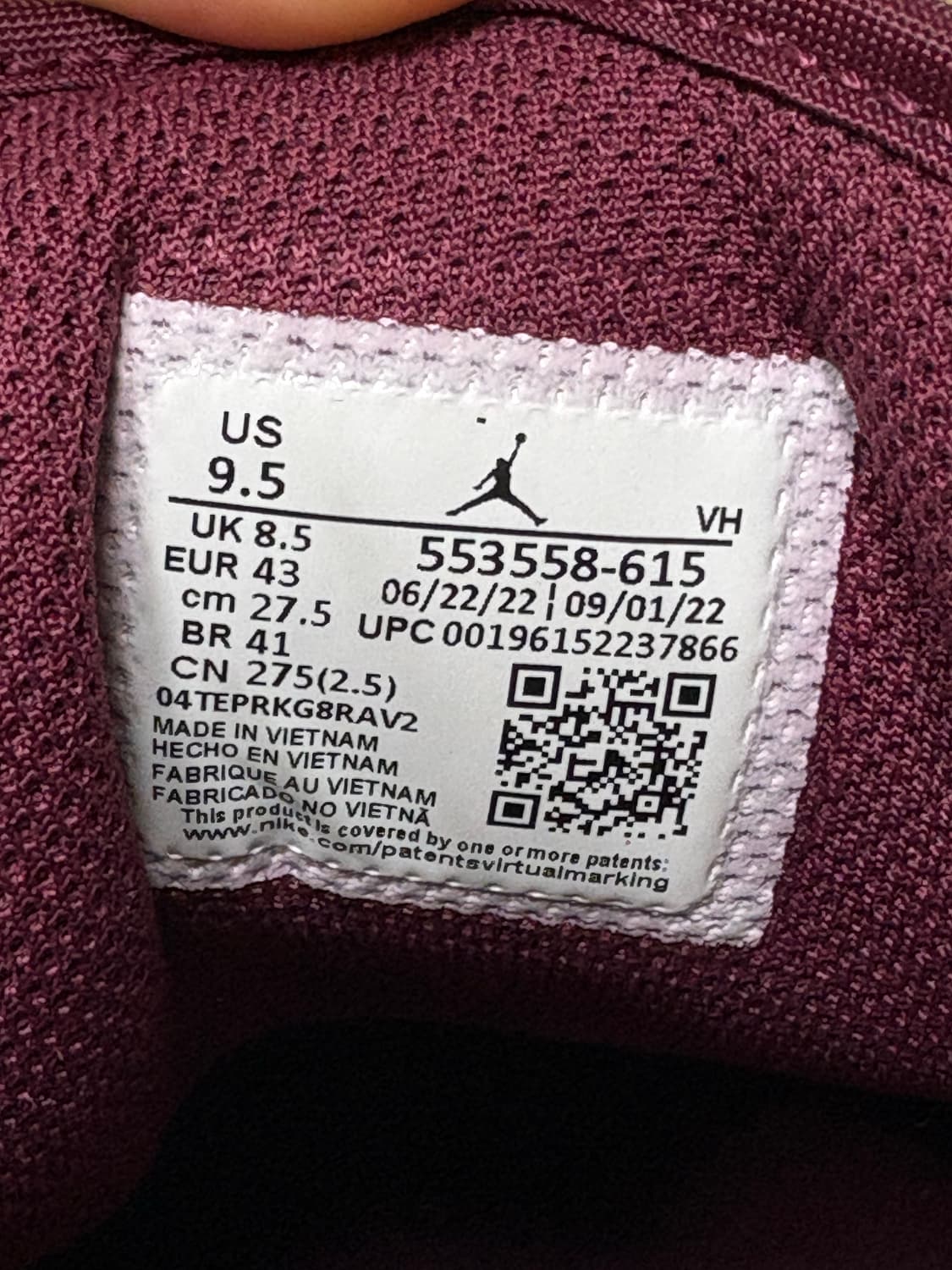 조던 1 로우 체리레드 275 상품이미지4