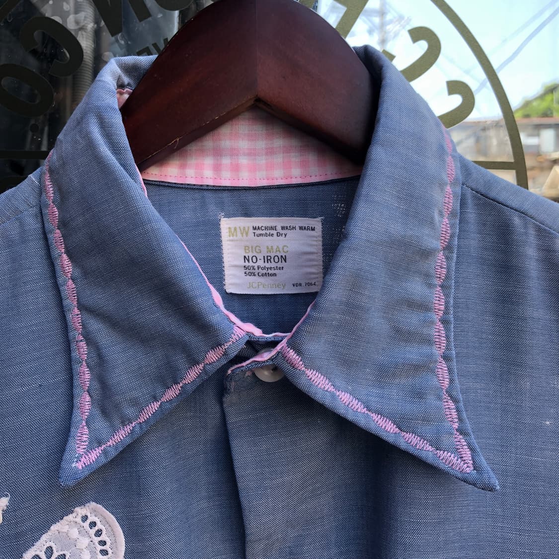 70s Bigmac chambray shirt-M 상품이미지6