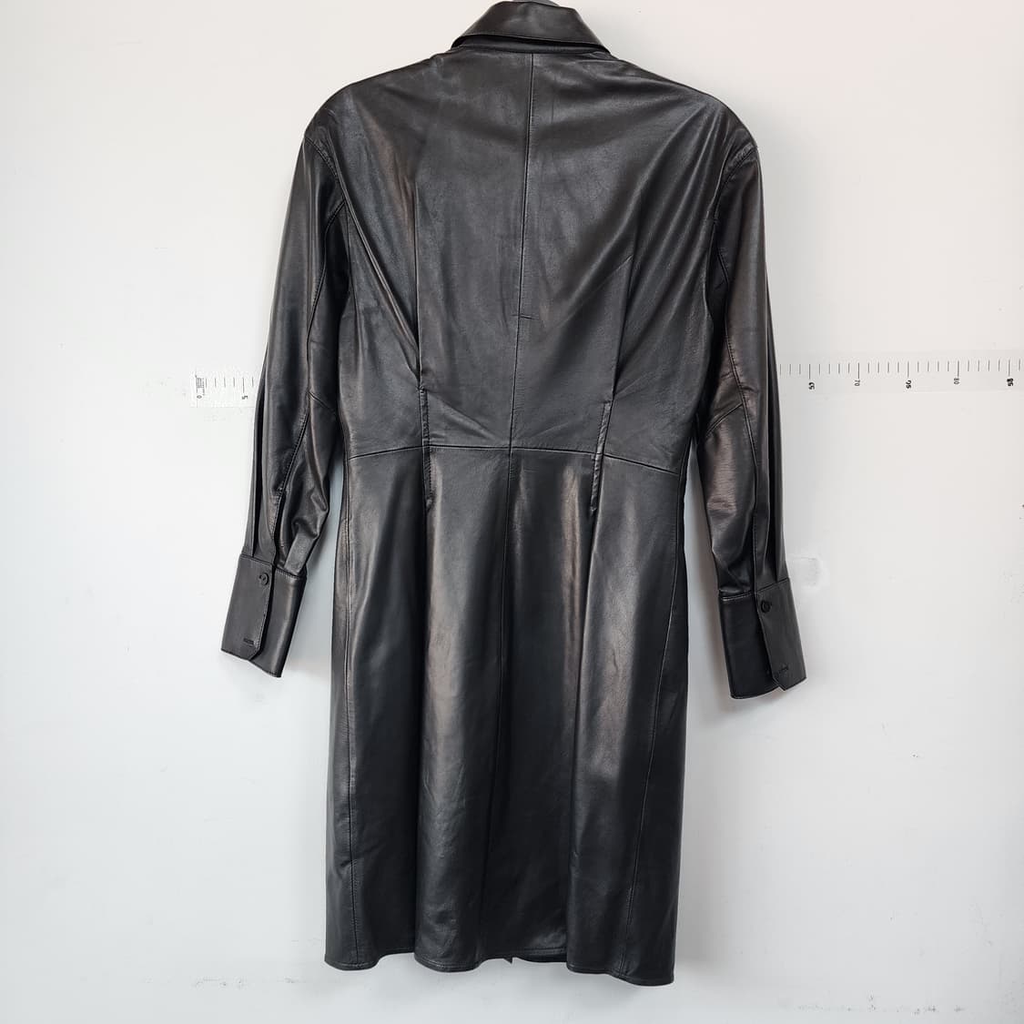 마시모두띠 블랙 가죽 셔츠 원피스 상품이미지4