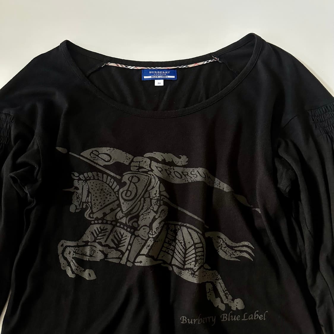 버버리 블루라벨 burberry 로고 칠부 티셔츠 상품이미지2