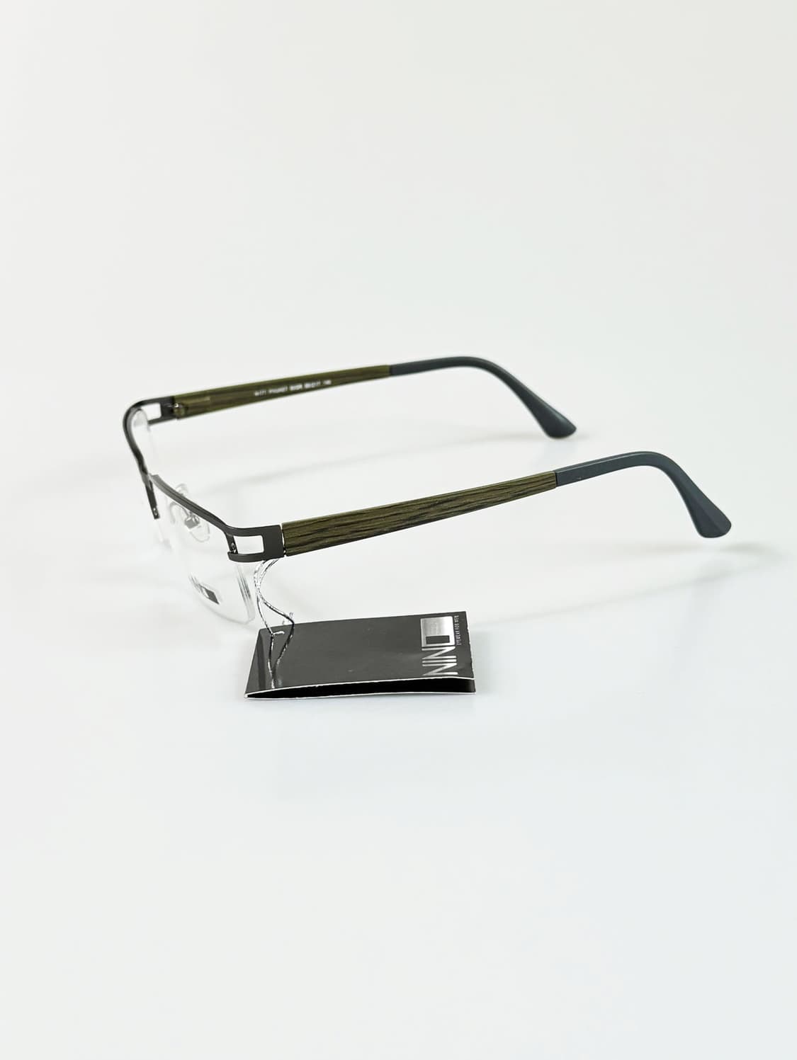 프랑스제 NINO EYEWEAR 반무테 메탈 스퀘어 빈티지 안경 상품이미지3