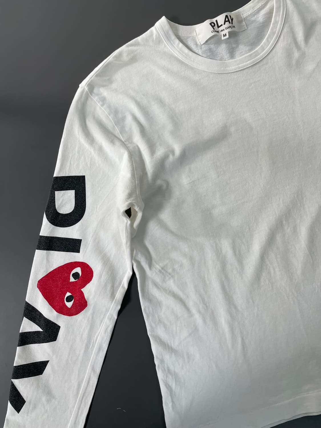 [M] 꼼데가르송 플레이 엠브로이드 긴팔 롱 슬리브 상품이미지4