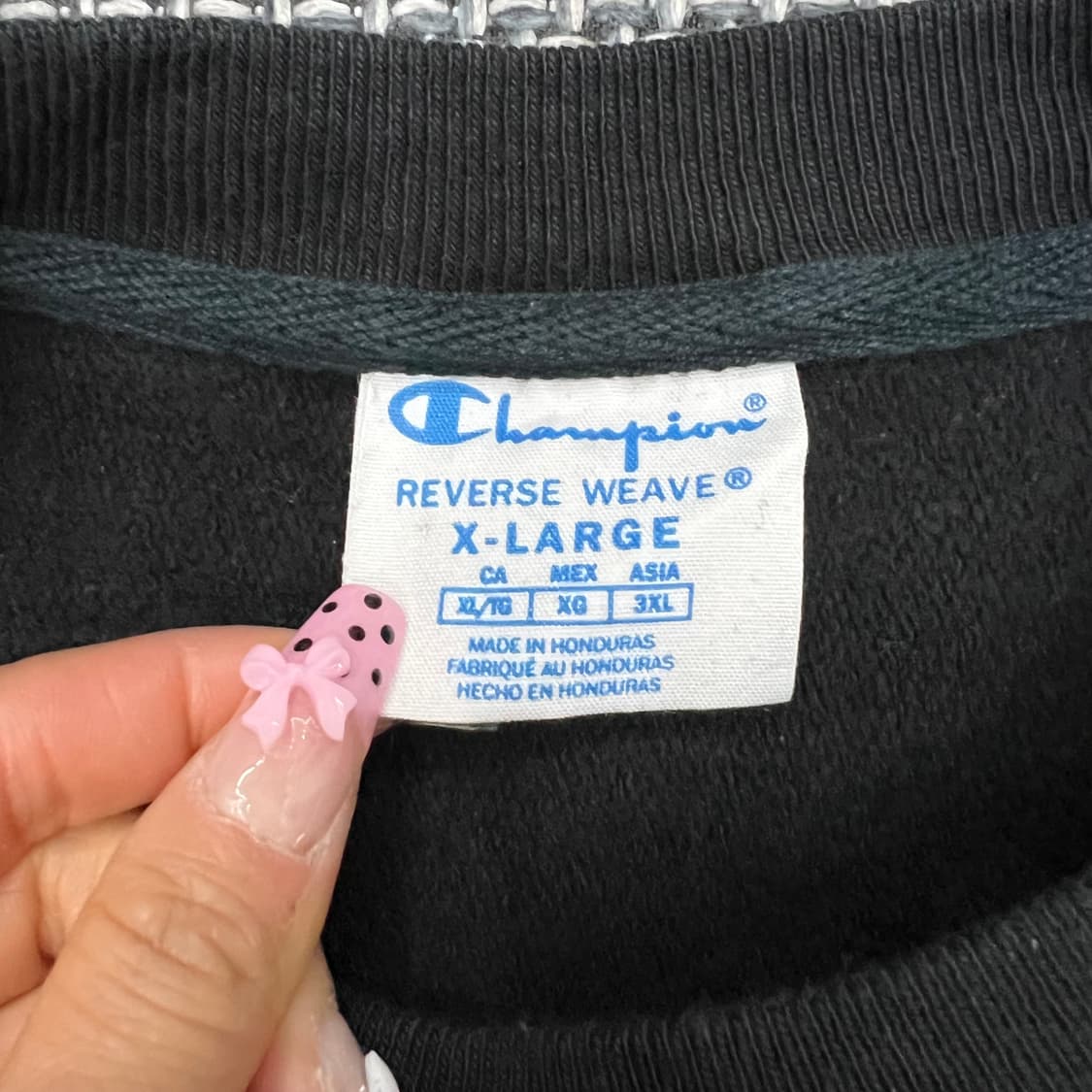 챔피온 리버스위브 블랙 맨투맨 상품이미지2