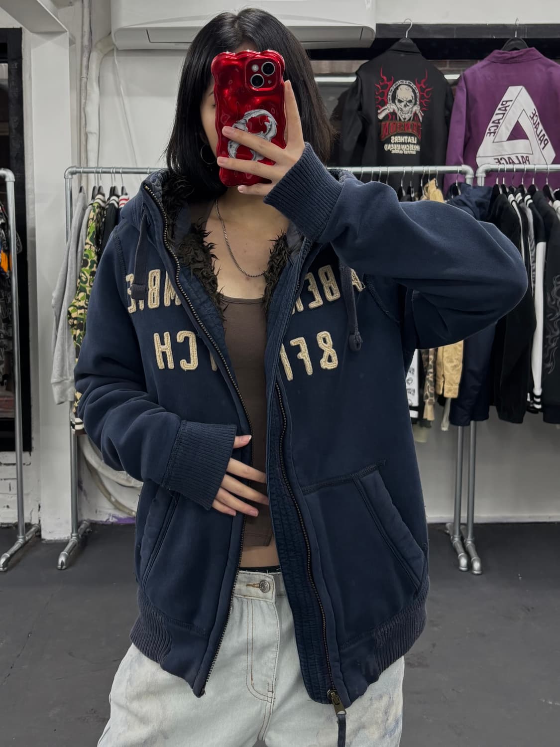 아베크롬비 울프죠 네이비 집업 자켓 상품이미지2