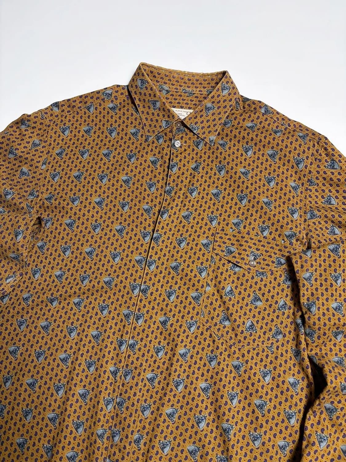 구찌 GUCCI 90's 페이즐리 홀스 패턴 코튼 셔츠 R1249 상품이미지2