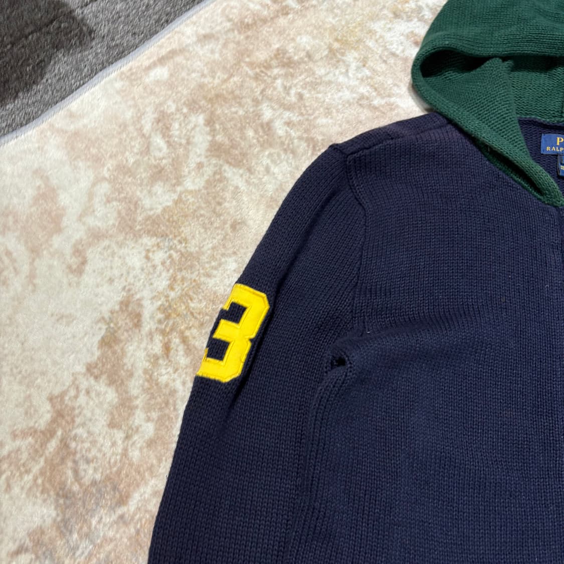 폴로 빅포니3 빈티지 니트 후드집업 상품이미지2