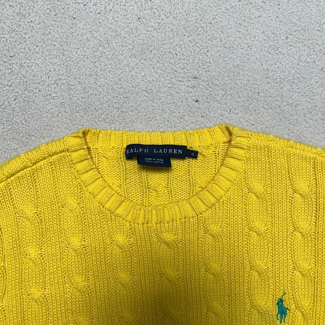 폴로랄프로렌 케이클 니트 스웨터 옐로우 S 상품이미지4