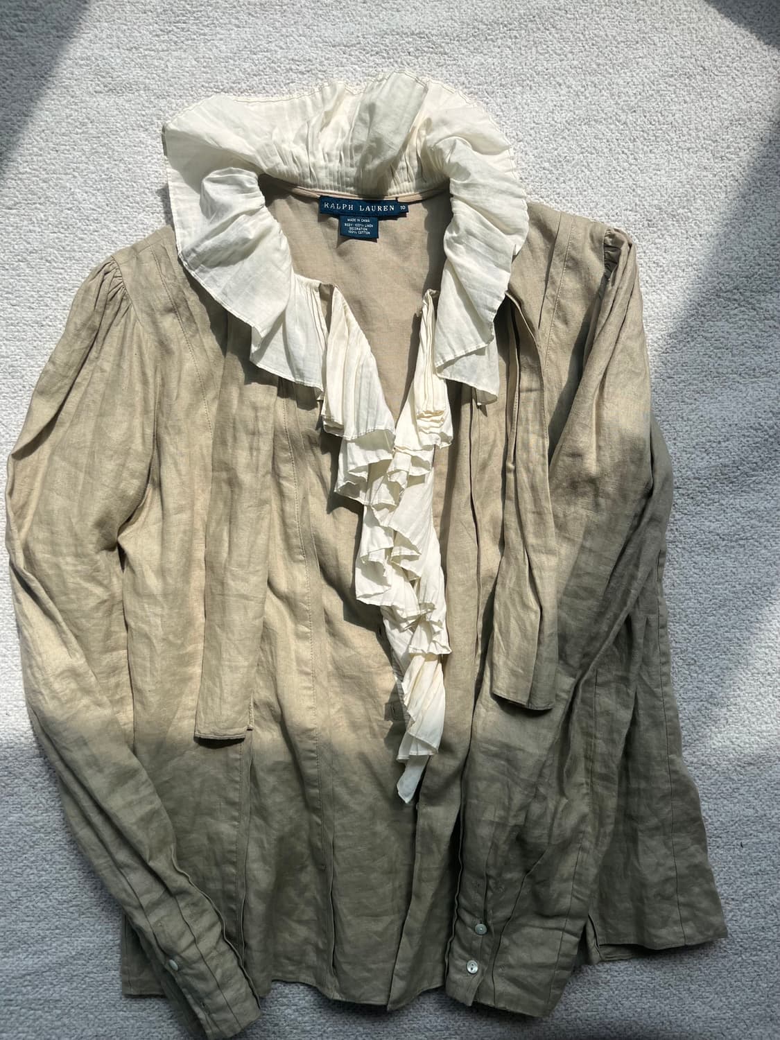 랄프로렌 린넨 프릴 블라우스 자켓 해 상품이미지1