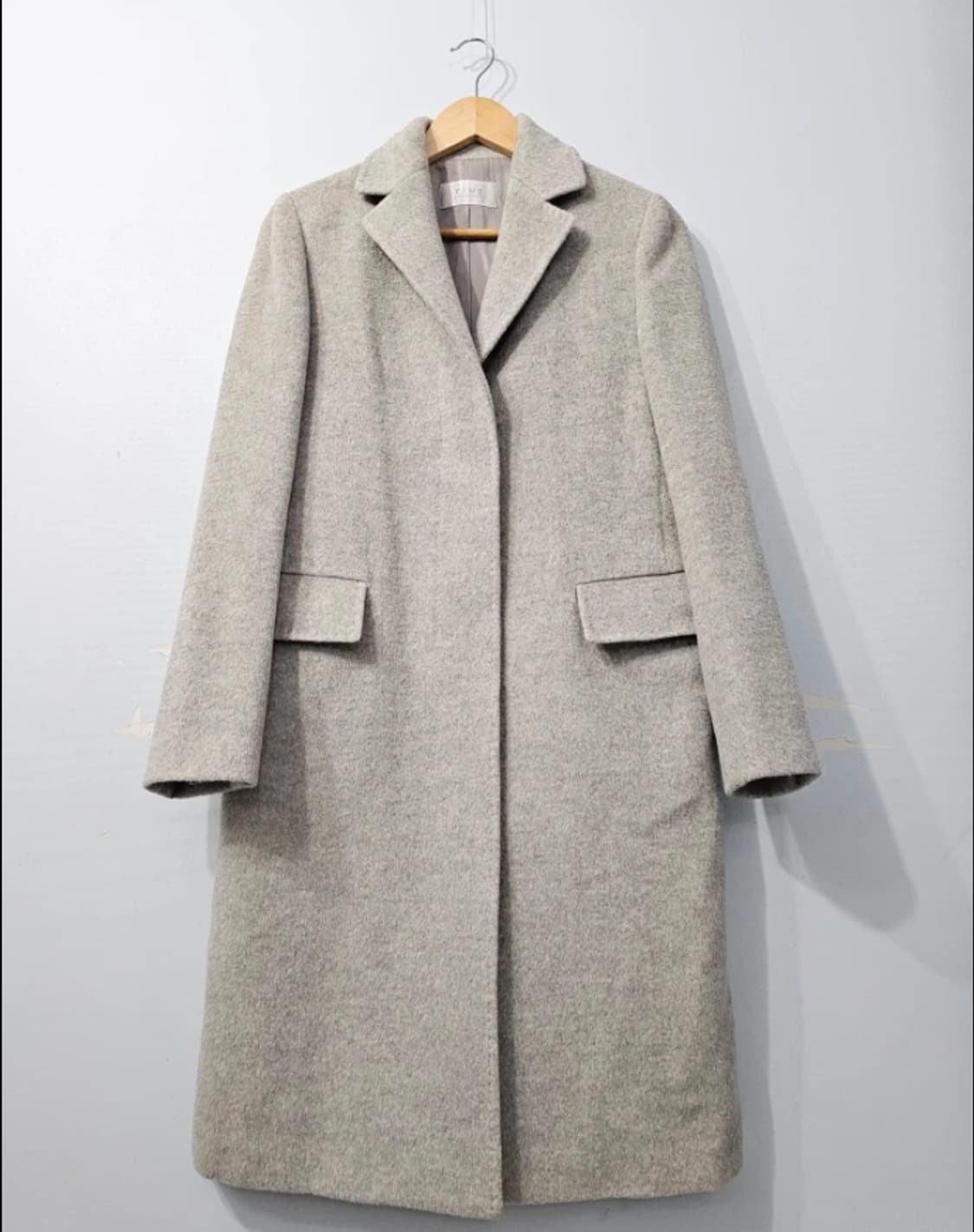 TIME 타임 롱 코트 회색 ~55 상품이미지1