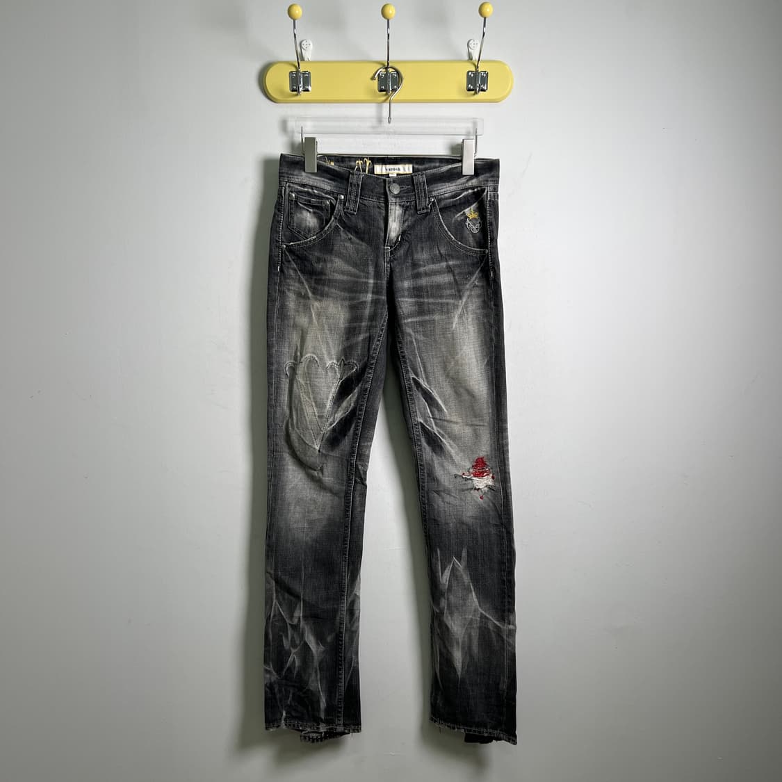 Varosh 디스트레스드 흑청 워싱 데님 팬츠 42 상품이미지1