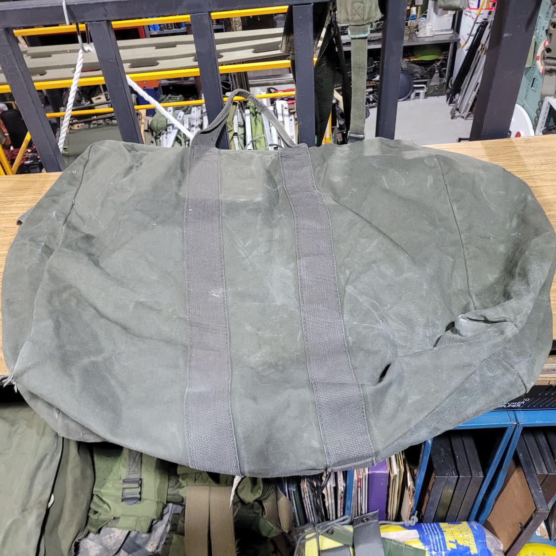 미 빈티지 캔버스 대형 공군 더플백 상품이미지3