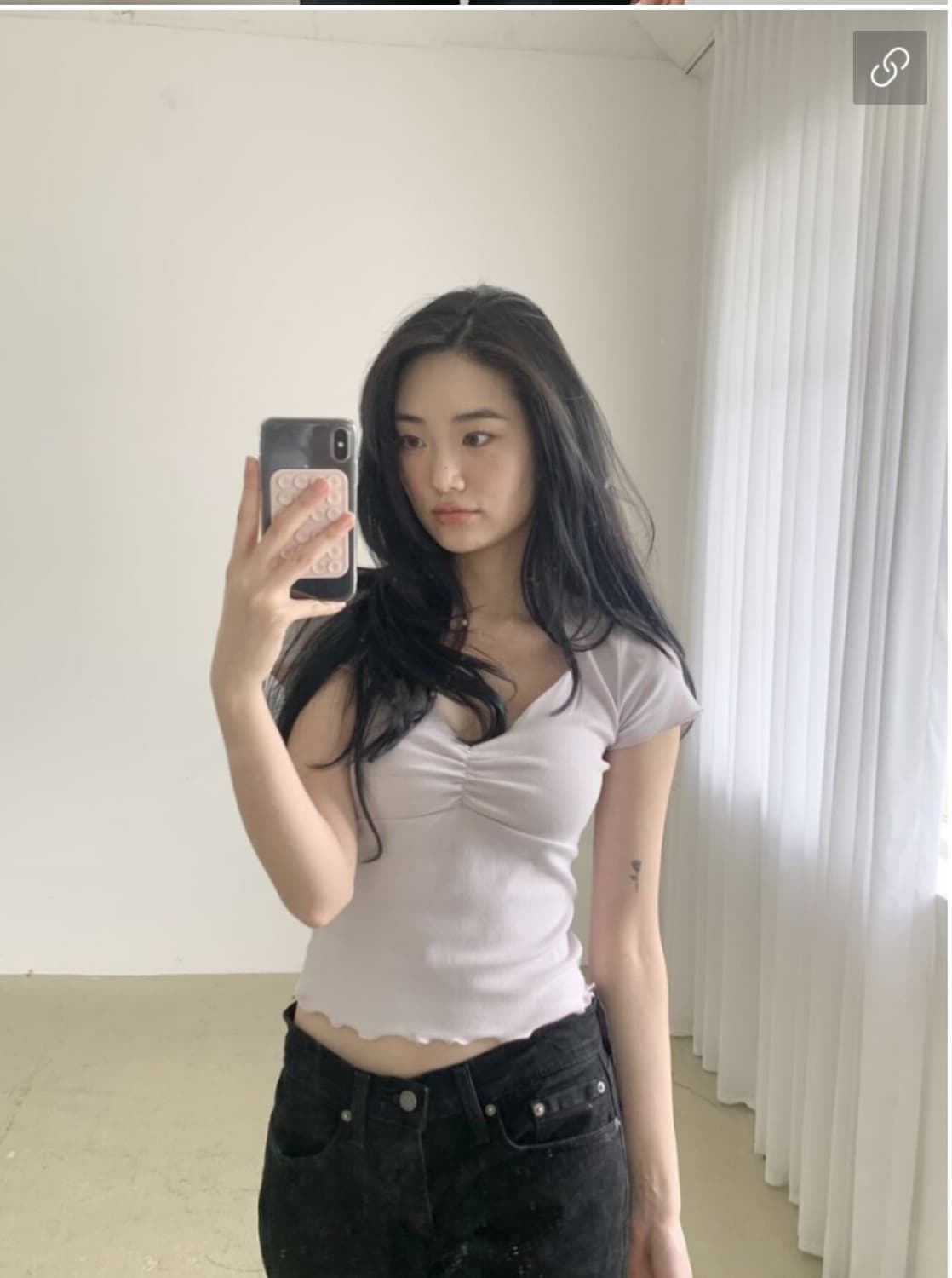 설레르 플레어 티셔츠 새상품 퍼플 이제는 없는브랜드 상품이미지1