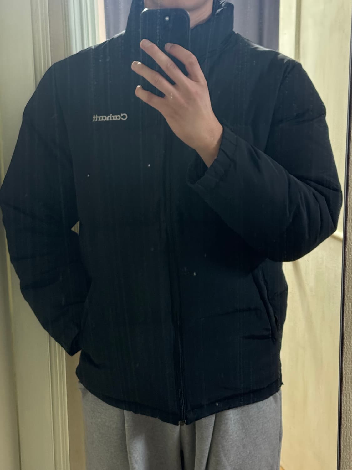 칼하트 오리지널 로고 덕다운 패딩 상품이미지2