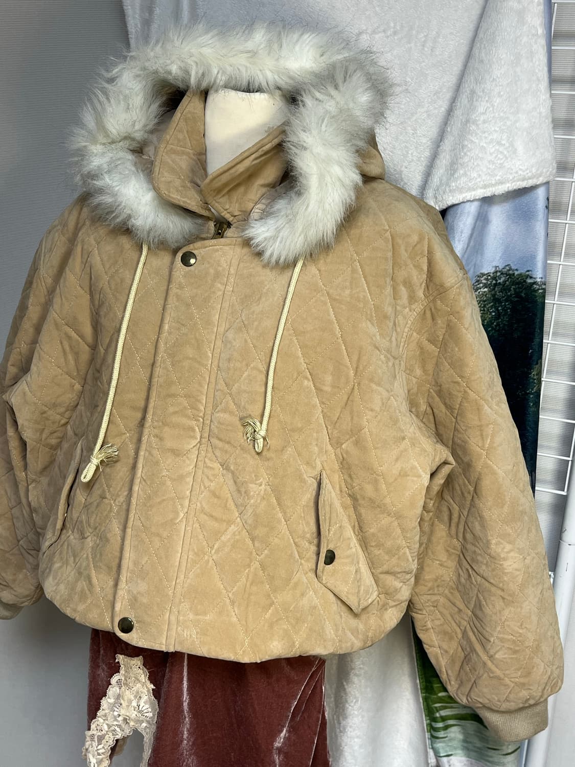 빈티지 블루종 퀼팅 점퍼 상품이미지5