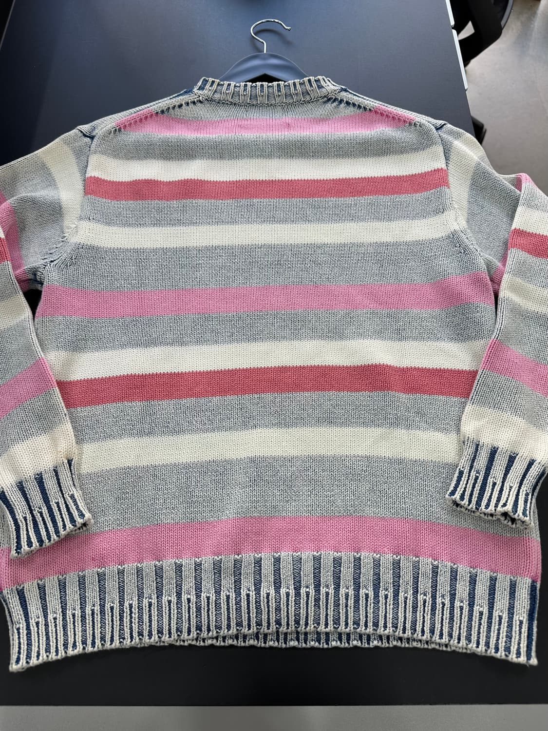 히스테릭글래머 오리지널블루 카툰로고 피그먼트워시드 데님 스트라이프 니트 상품이미지6