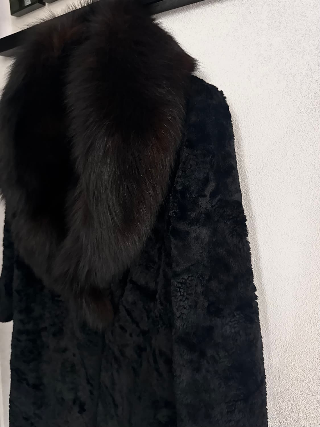 최고급 양피 카라쿨 폭스퍼 카라 양털 아스트라칸 코트 상품이미지2