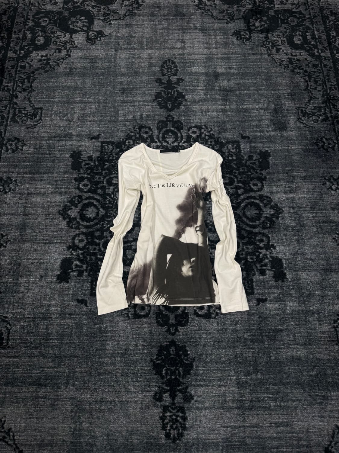 Fuga white lettering printing cut sew 상품이미지1