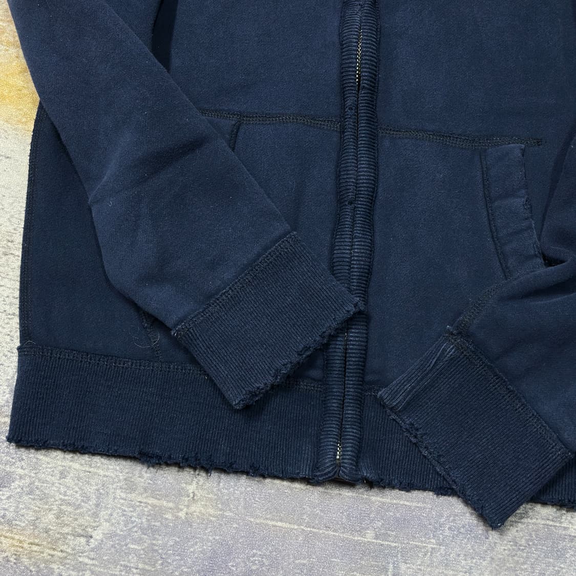 아베크롬비 빈티지 네이비 헤비 후드집업 L 상품이미지3