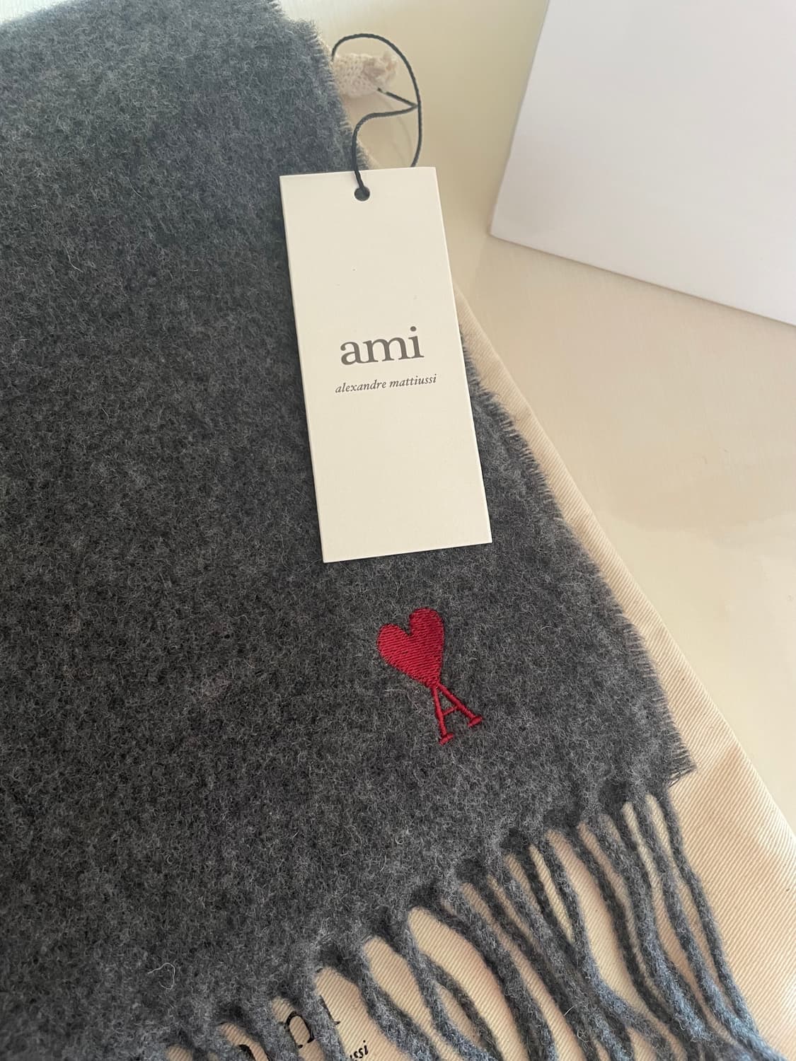 (아미 AMI) 목도리 머플러, 그레이 상품이미지5